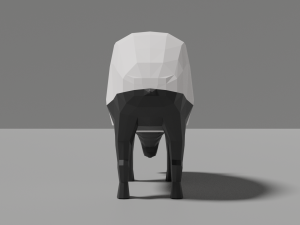 low-poly tapir 3D 모델