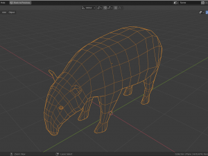 low-poly tapir 3D 모델