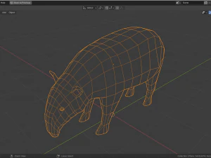 low-poly tapir 3D Model