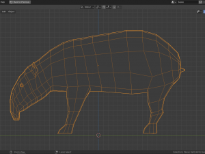 low-poly tapir 3D 모델