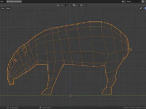 low-poly tapir 3D Model