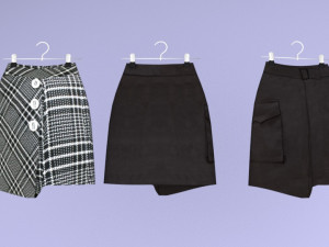 large collection of clothes for the wardrobe and store 3D Model