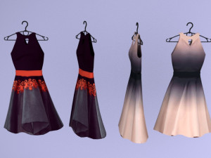 large collection of clothes for the wardrobe and store 3D Model