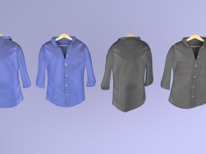 large collection of clothes for the wardrobe and store 3D Model