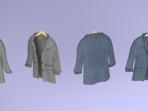 large collection of clothes for the wardrobe and store 3D Model