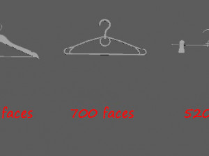 large collection of clothes for the wardrobe and store 3D Model
