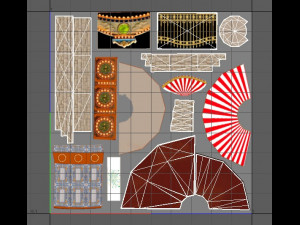 spinning carousel with horses up and down 3D Model