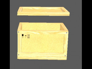 set of wooden boxes 3D Model
