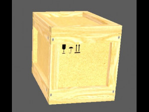 set of wooden boxes 3D Model