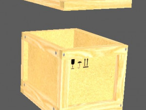 set of wooden boxes 3D Model