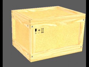 set of wooden boxes 3D Model