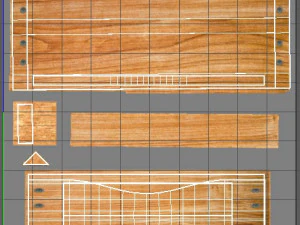 definir caixas de madeira de diferentes alturas e paletes Modelo 3D