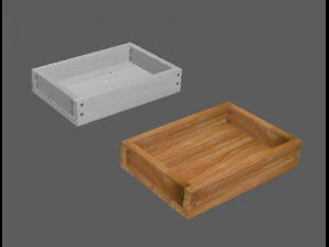 definir caixas de madeira de diferentes alturas e paletes Modelo 3D