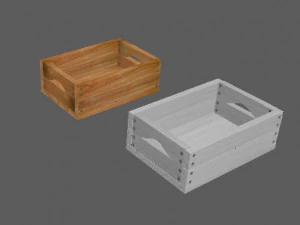 definir caixas de madeira de diferentes alturas e paletes Modelo 3D