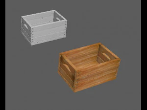 definir caixas de madeira de diferentes alturas e paletes Modelo 3D