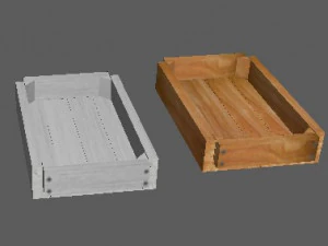 definir caixas de madeira de diferentes alturas e paletes Modelo 3D
