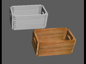 set wooden boxes of different heights and pallets 3D मॉडल