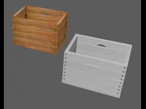 definir caixas de madeira de diferentes alturas e paletes Modelo 3D