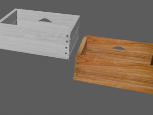 definir caixas de madeira de diferentes alturas e paletes Modelo 3D