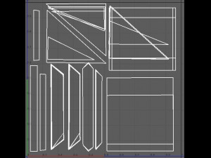set of wooden boxes Modelo 3D