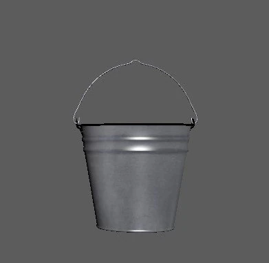balde de metal lowpoly Modelo 3D .c4d .max .obj .3ds .fbx .stl .blend 