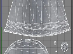 balde de metal lowpoly Modelo 3D