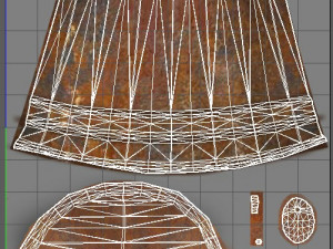 rusty metal lowpoly bucket 3D-Modell