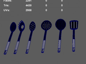 kitchen utensils 3D 模型