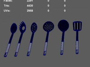 utens&iacute;lios de cozinha Modelo 3D