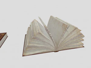 livro antigo em branco Modelo 3D