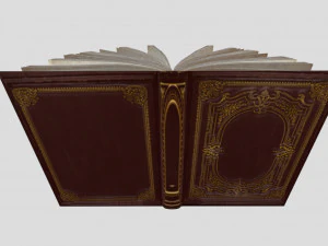 livro antigo em branco Modelo 3D
