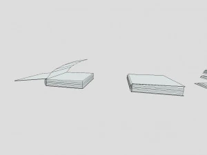 livro antigo em branco Modelo 3D