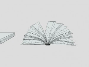 livro antigo em branco Modelo 3D