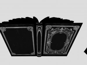 livro antigo em branco Modelo 3D