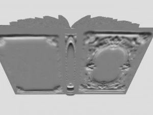livro antigo em branco Modelo 3D