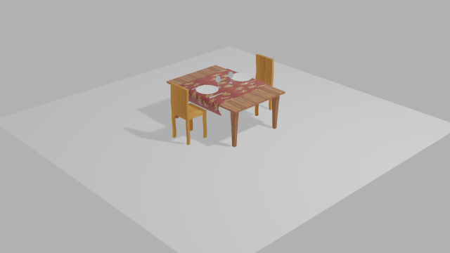 restaurant table Modelo 3D .c4d .max .obj .3ds .fbx .stl .blend 