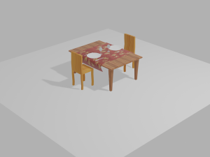 restaurant table Modelo 3D