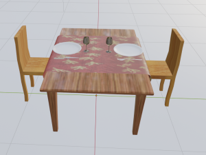 restaurant table Modelo 3D