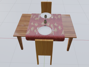 restaurant table Modelo 3D