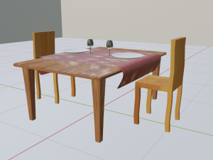 restaurant table Modelo 3D
