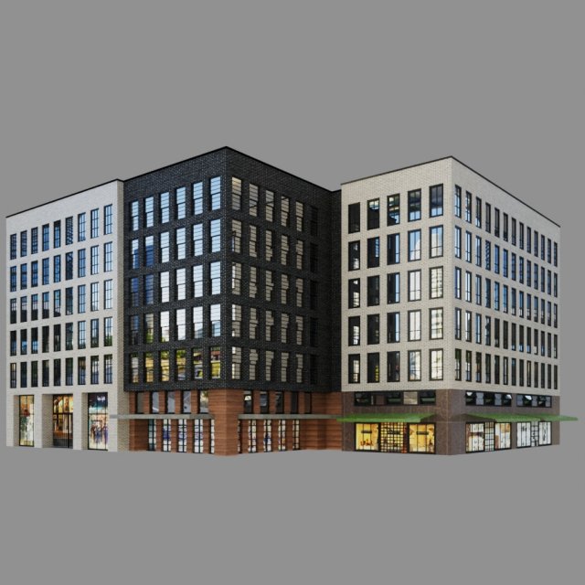 Building01 3Dモデル .c4d .max .obj .3ds .fbx .stl .blend 