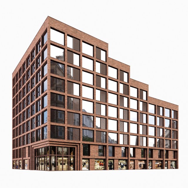 Building02 3D Модель .c4d .max .obj .3ds .fbx .stl .blend 