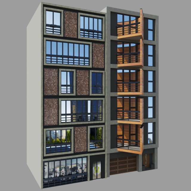 Building04 Model 3D .c4d .max .obj .3ds .fbx .stl .blend 