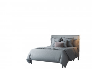 realistic scandinavian style interior bedroom corona - v-ray 3D 模型