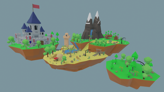 Ilhas 3D 모델 .c4d .max .obj .3ds .fbx .stl .blend