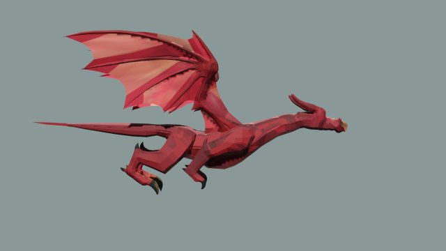 Dragao com animacao 3D Model .c4d .max .obj .3ds .fbx .stl .blend 