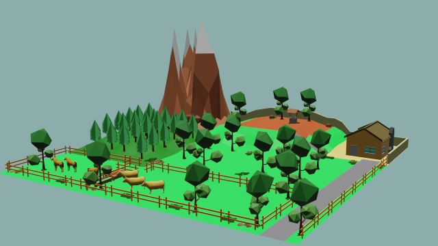 Fazenda Model 3D .c4d .max .obj .3ds .fbx .stl .blend
