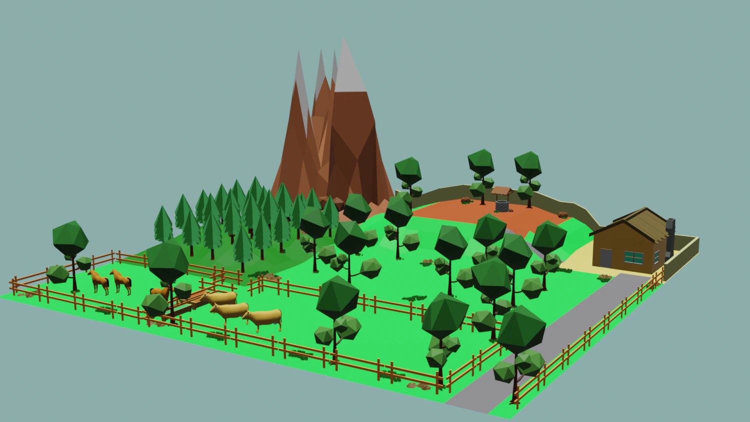 Fazenda 3D Model .c4d .max .obj .3ds .fbx .stl .blend 