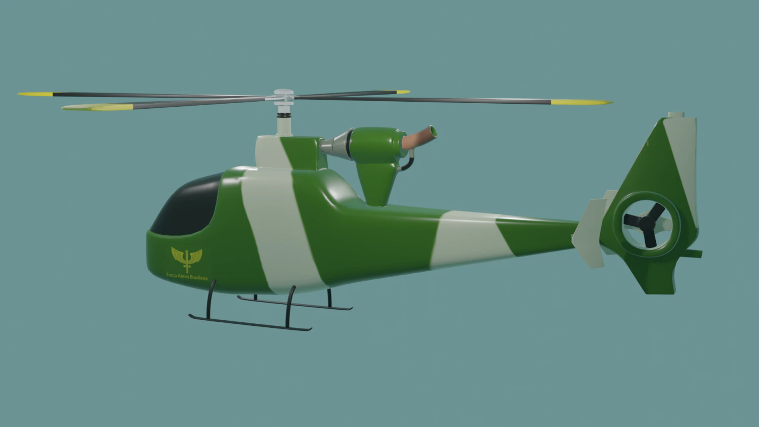 Helicoptero03 3D Model .c4d .max .obj .3ds .fbx .stl .blend