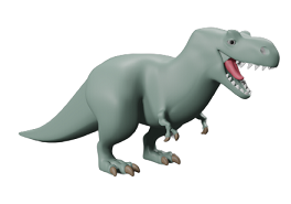 Tiranossauro rex cartoon Modelo 3D .c4d .max .obj .3ds .fbx .stl .blend 